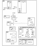 Carburetor Gasket Set - Carburetor Kit - Carburetor Overhaul Diagram and Parts List for 118436-0115-B1  Briggs and Stratton Engine